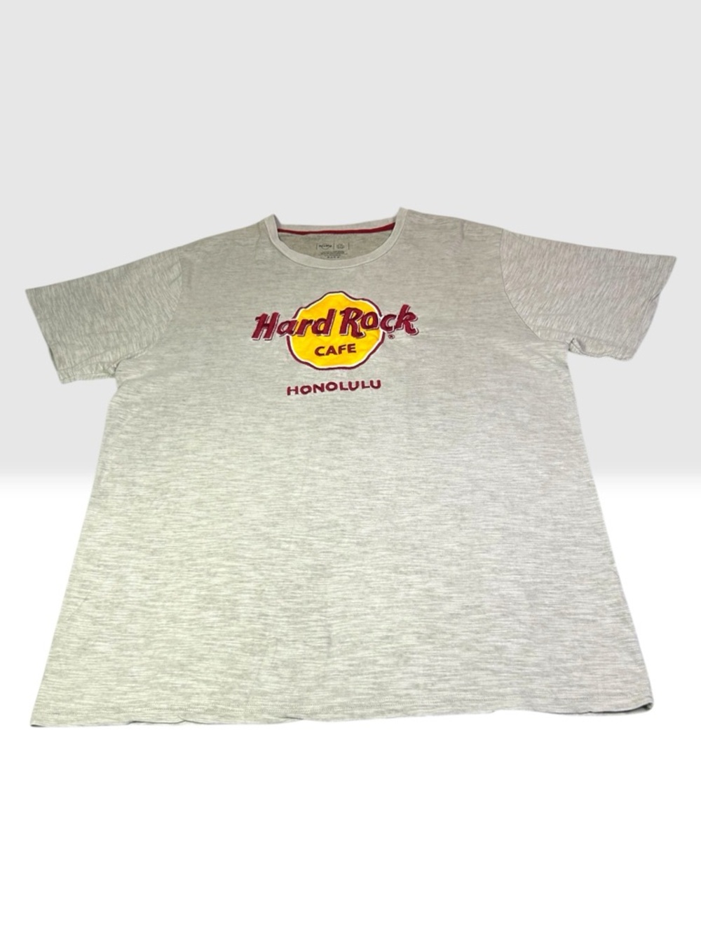 Hard Rock Cafe Honolulu T Shirt Large Gray Embroidered Logo 2015 Graphic Tee